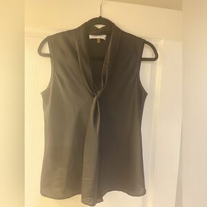 Kasper black satin top.